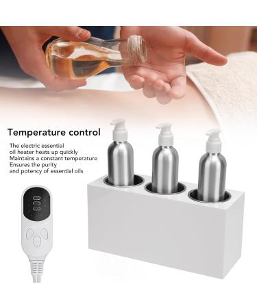 HURRISE Oil Heater Dispenser Massage Oil Heater with Three Oil Bottle Dispenser 3 Bottles Massage Oil Heater Oil Heater with Constant Temperature Control White EU Plug - Buy Online on GoSupps.com