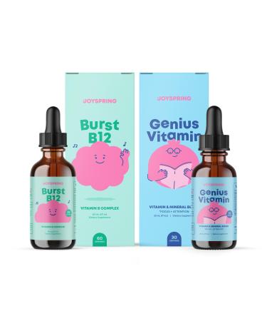 JoySpring Liquid B Complex and Genius Vitamin Drops for Kids
