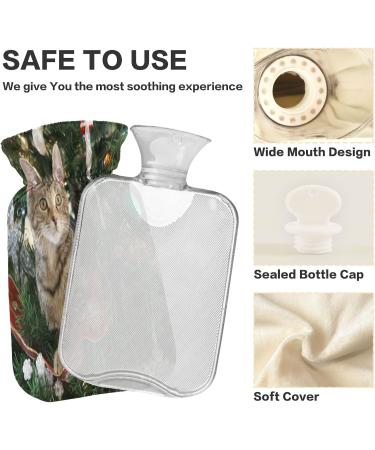 Soft Fleece Hot Water Bottle - 2L for Hot & Cold Compress - International Shipping Available - Buy Online on GoSupps.com