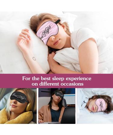 Sleep Mask 2 Pack Pure Silk Eye Masks with Adjustable Strap | Soft Satin Blindfold for Travel Napping & Meditation | Blackout Eye Shade for Men & Women (Black Powder - Buy Online on GoSupps.com