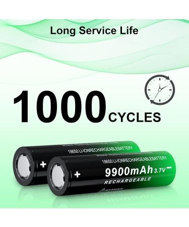 18650 Rechargeable Battery 9900mAh Flat Top - 4 Pack | Long-Lasting 3.7V Batteries for Headlamps & LED Flashlights - Shipping Worldwide - Buy Online on GoSupps.com