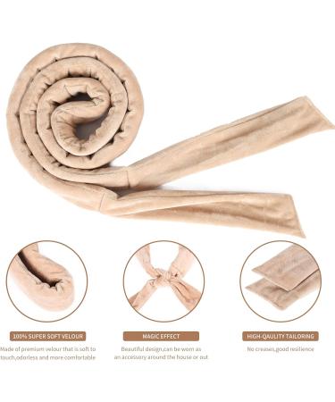 Heatless Curlers Headband 7 PCS Heatless Curls Set Soft Velour Heatless Hair Curler Hair Curlers No Heat for Short & Long Hair (Khaki 7Pcs) - Buy Online on GoSupps.com
