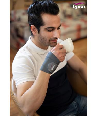 TYNOR Adjustable Wrist Brace Support for Fitness Weightlifting Tendonitis & Carpal Tunnel - Unisex Compression Strap for Sports & Arthritis (Grey - Buy Online on GoSupps.com