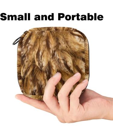 Owl Feather Napkin Storage Bag | Portable Zippered Pouch for Women & Teen Girls - Buy Online on GoSupps.com