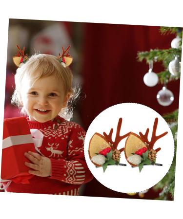 Beaupretty 2 Pairs Christmas Hair Clips Christmas Bag Filler Christmas Headband Xmas Kids Hair Accessories Billed Hair Clips Christmas Hair Decorations Girl Child Bobby Iron - Buy Online on GoSupps.com
