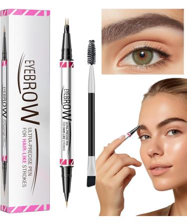  Ungtyb Brow Sculpting Pencil Waterproof Eyebrow Pen Long Lasting Smudge Proof 2 in 1 Natural Looking Eye Liner Ideal for Travel Shopping Business Trips 0.2 ml+1 ml - Buy Online on GoSupps.com