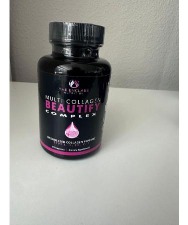 Collagen Pills - Beautify Multi Collagen Complex Capsules Type I II III V X | Extra Strength Hydrolyzed Collagen Peptides Supplements. Hair Skin Nails Vitamins 1800mg Collagen Capsules (1) - Buy Online on GoSupps.com