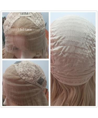 Shop Aqua Blue Lace Front Wigs for Women - 24in Heat-Resistant Synthetic Hair 13x3 Side Part - Green Mirn Wellig - Buy Online on GoSupps.com