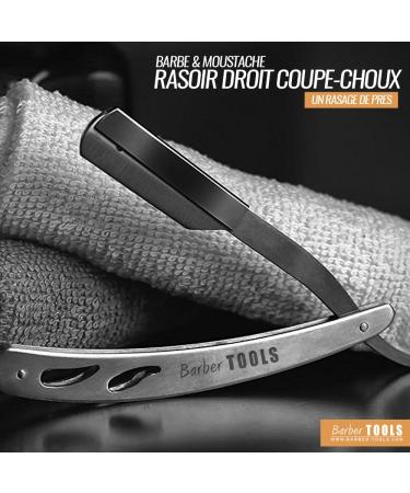 Razor Men Beard Razor Set - Silver Barber Razor with Replaceable Blades & Carrying Case for Perfect Grooming | International Shipping Available - Buy Online on GoSupps.com