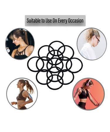 MSC 40 Pack 2mm Thick No Metal Hair Bands - Perfect Ponytail Holders for Women Girls & Men | Ideal for Thick Hair - International Shipping - Buy Online on GoSupps.com