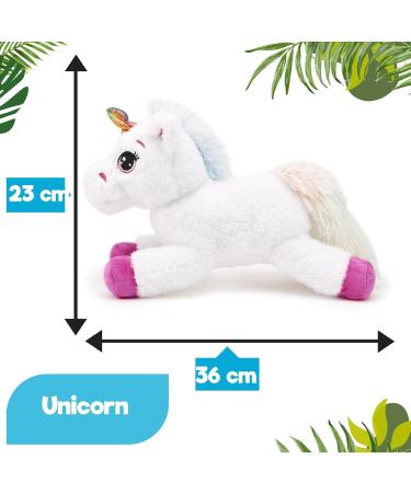 Zappi Co Ultra Soft Pink White Unicorn Plush Toy (36cm) - Eco-Friendly Newborn Gift - Buy Online on GoSupps.com