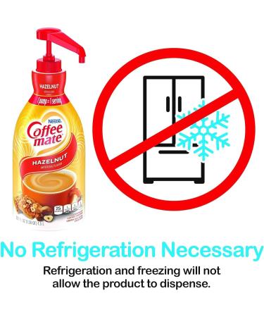 Coffee Mate Coffee Creamer Hazelnut Concentrated Liquid Pump Bottle Non Dairy No Refrigeration 50.7 Ounces (1.5L) - Buy Online on GoSupps.com
