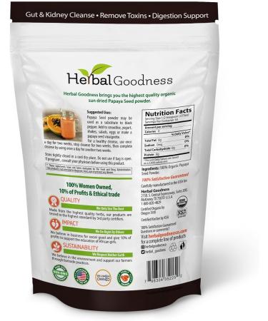 Papaya Seed Powder Natural Cleanse - Colon Kidney Liver Intestine & Gut Health Prebiotic Antioxidant - Fiber & Papain Nutrient Absorption - Herbal Goodness (1 Packet) - Buy Online on GoSupps.com