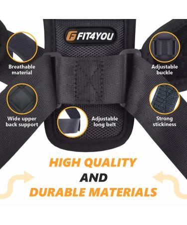 Adjustable Back Brace Posture Corrector for Men and Women - Upper Back and Shoulder Straightener - Relieve Neck and Shoulder Discomfort (30-50) - Buy Online on GoSupps.com
