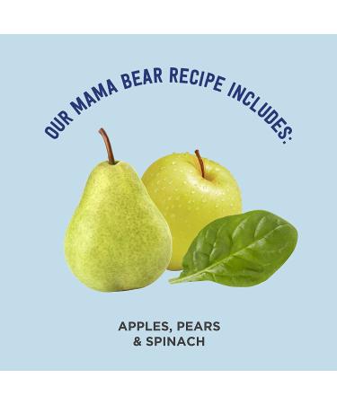 Mama Bear Organic Baby Food Stage 2 Apple Pear Spinach 4oz Pouch (Pack of 12) - Amazon Brand - Buy Online on GoSupps.com
