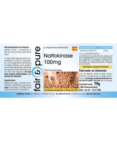 Fair & Pure - Nattokinase 100mg - highly dosed - vegan - 180 tablets - Buy Online on GoSupps.com