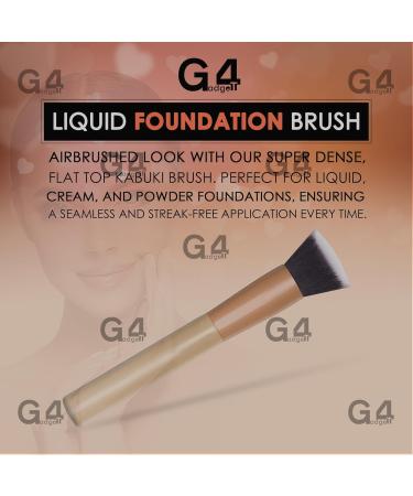 G4GADGET Liquid Foundation Brush - Premium Kabuki Flat Top Brush for Blending Liquid Cream Powder - Flawless Makeup Application - No Shedding Synthetic Bristles - Buy Online on GoSupps.com