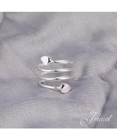 Jeracol Lymphatic Drainage Magnetic Copper Rings - 2 Pcs Love Heart Design, Adjustable Size | Women's Pure Copper Magnetic Rings with Strong Magnets - Gift Box Included - Buy Online on GoSupps.com
