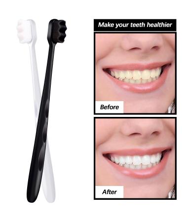 Extra Soft Micro-Nano Toothbrush - 8 Piece Set for Gentle Oral Care | 20000 Soft Floss Bristles | Ideal for Adults with Fragile Gums - Mixed Color - Buy Online on GoSupps.com
