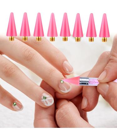 Lusofie 16Pcs Wax Replacement Head Tips for Nail Rhinestones Picker Tool - Pink - Buy Online on GoSupps.com