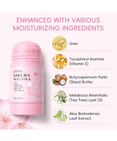 Heel Care Stick - Stick for Cracked Heels | 40g Moisturizing Lotion Cream to Soften Skin Reduce Dead Skin Foot Care for Women on the Go - Buy Online on GoSupps.com