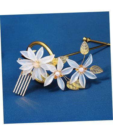 Housoutil Flower Comb Wedding Headpiece Bridal Headpieces Flower Girl Hair Accessory Pearl Headpiece for Wedding Bridal Headdress Wedding Hair Comb Combs Wedding Comb Crystal Wig Alloy Bride - Buy Online on GoSupps.com