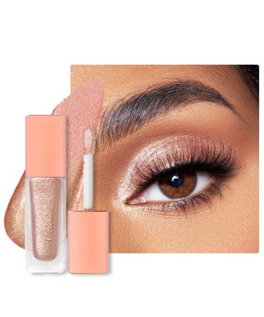 Oulac Liquid Glitter Eyeshadow Pink Eyeshadow Shimmer Eyeshadow & Eyeliner | Sheer Warm Beige with Lime and Pink Sparkle Blendable Eye Make-up Crease Resistant Vegan 5.4g Sugar Rush (04)