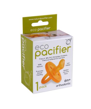 Ecopacifier Natural Rubber Pacifier Orthodontic 6 months and up (1pk) - Buy Online on GoSupps.com