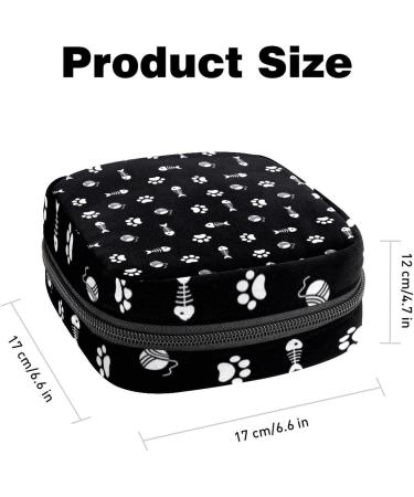 Cat Paw Print Menstrual Cup Pouch - Portable Period Bag for Women and Teen Girls - Buy Online on GoSupps.com