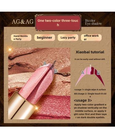 PAZRSASX Luxury Two-Tone Eyeshadow Stick Luxury Lightweight Two-Tone Eyeshadow Stick Two-Tone Eyeshadow Gradient Two-Tone Eyeshadow Stick - Buy Online on GoSupps.com