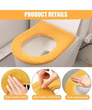 Riakrum 10 Pcs Soft Thicker Toilet Seat Cover Pads - Washable & Comfortable Seat Warmer for Bathroom & Travel - Buy Online on GoSupps.com