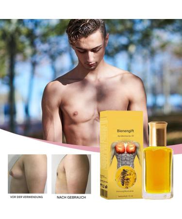  BommFu Bee-Ve-nom Gynecomastia Oil for Men | Skin Effort Measurement | Professional Thermoformed Bee Oil Gynecomastia Firming Oil for - Buy Online on GoSupps.com