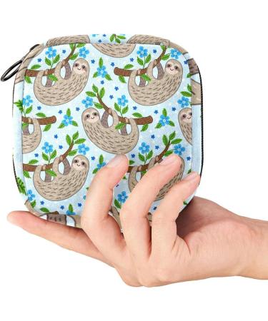 Animal Sloth Period Pouch - Portable Tampon Storage Bag | Feminine Product Organizer & Tampon Holder for Purse | First Period Gifts for Teen Girls - Multicoloured - Buy Online on GoSupps.com