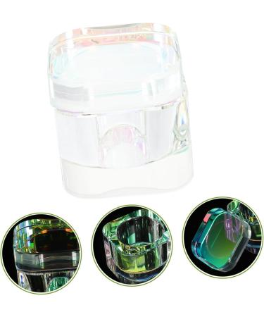 Mikinona Nail Art Brush Cup Nail Cup with Lid Liquid Powder Container Glass Nail Cup Manicure Art Dish Nail Dipping Dish Cup Dappen Dish Bowl Nail Dish Heart-shaped Crystal Glass Saucer Cup 5.70X5.40X5.40CM As Shown - Buy Online on GoSupps.com