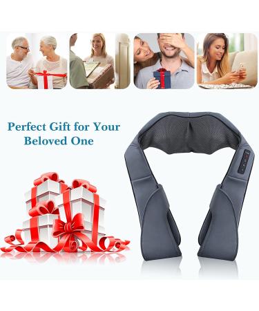 Shiatsu Neck Back Shoulder Massager with Heat - Electric Deep Tissue Massage Pillow for Full Body Relaxation - Home, Office, Car Use - Gray - Buy Online on GoSupps.com