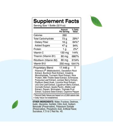 Herbal Clean QCARBO32 Tropical Flavor Liquid - Detox Drink - Buy Online on GoSupps.com
