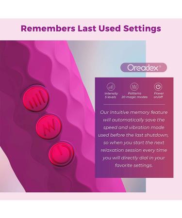 Rechargeable Personal Wand Massager - 20 Patterns, 5 Speeds - Quiet, Waterproof - Powerful & Cordless - for Back, Muscle, Neck Pain Relief - Rose Red - Buy Online on GoSupps.com