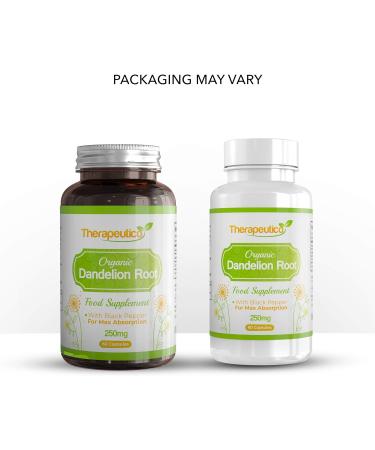 Organic Dandelion Root Capsules with Black Pepper | 60 Vegan Capsules | Maximum Absorption | Made in UK - Buy Online on GoSupps.com