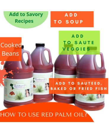 Juka's Organic Co. Red Palm Oil - 100% Organic, Authentic, Sustainable & All-Natural From Africa - 67.6 Fl OZ - Buy Online on GoSupps.com