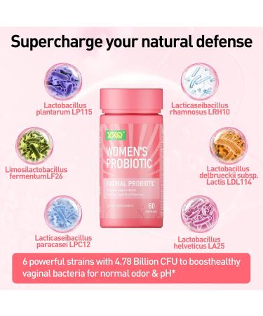 XKQ Probiotic Capsules with Prebiotics & Lactobacillus pH Balance & Flora Support Formula 60 Count - Buy Online on GoSupps.com