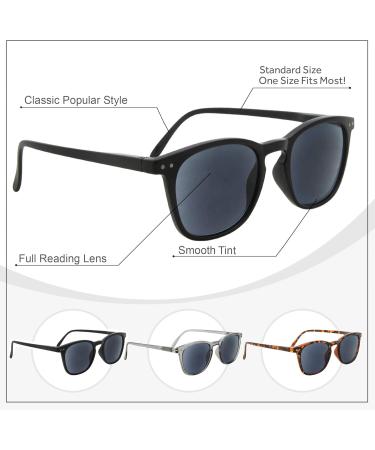 3 Pack Unisex Classic Sunglasses Readers - Comfortable Stylish Reading Glasses in Black 3.0x | International Shipping Available - Buy Online on GoSupps.com