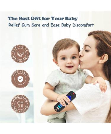 UWSIC Baby Silicone Teething Toy Remote Control Shape Teethers 2 Pcs - BPA Free, Black & Pink (6-18 Months) | Chew Toys - Buy Online on GoSupps.com