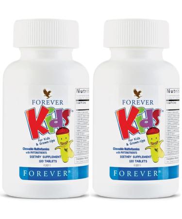 Forever Living - Kids Chewable Multivitamin - Grape Flavor for Healthy Growth and Development - No Artificial Flavors - 120 Tablets (Pack of 2)