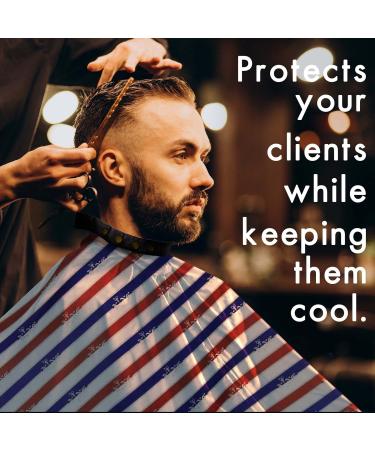 King Midas Barber Cape - Vintage Striped Hair Cutting Cape for Barbers | International Shipping - Buy Online on GoSupps.com