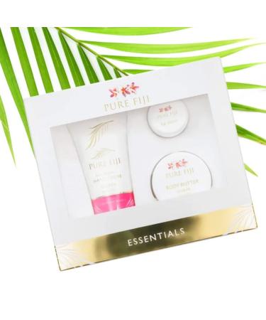 Pure Fiji Essentails Gift Set for Skin Care Hydrating Skincare Set Include - Lip Balm (0 16 Fl. Oz) Body Butter (0.50 Fl. Oz) Hand Cr me(1.18 Fl. OZ) Daily Moisturizer Set - Guava