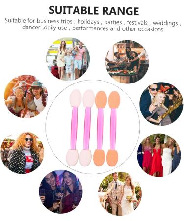 Baluue 160 Pcs Non Latex Cosmetic Eyeshadow Sponge Plastic Eye Shadow Brush Eye Shadow Sponge 6x1x0.8cmx2pcs Assorted Colorx2pcs - Buy Online on GoSupps.com