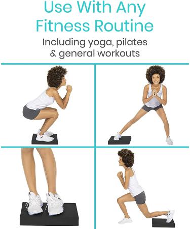 Vive Balance Pad - Foam Large Yoga Mat Trainer for Physical Therapy and Stability Workout - Ideal for Knee and Ankle Exercises, Strength Training, and Rehab - Chair Cushion for Adults, Kids, and Travel - Black - Buy Online on GoSupps.com