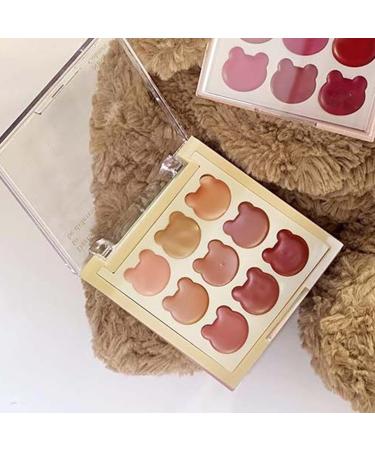  Rrlihjgu 9 Shades Matte Lip Gloss Palette for Women - Cosmetic Palette Lightweight Velvety Finish Compact Size for Transportation School Dating & Events - Buy Online on GoSupps.com