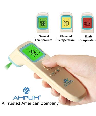 Amplim Non-Contact Digital Thermometer - Medical Grade Touchless for Adults, Children & Babies - Buy Online on GoSupps.com