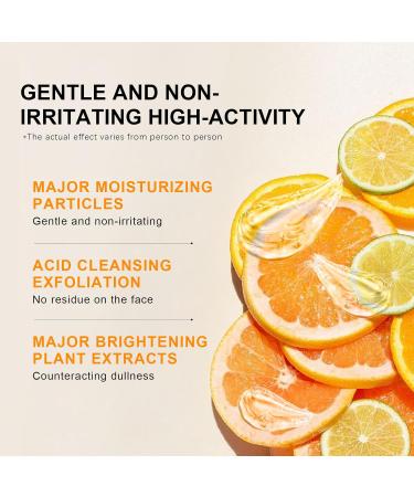 2Pcs Orange Exfoliating Gel For Face & Body 2026 Exfoliating Cleansing Gel Scrub Pore Orange Peeling Scrub Deep Clean Pores Remove Blackheads & Moisturize Skin All Types Skin - Buy Online on GoSupps.com